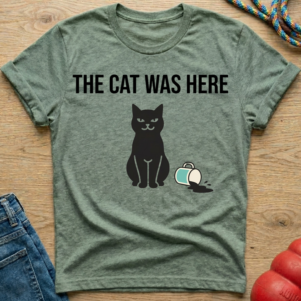 The Cat Was Here T-Shirt
